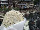 草津湯畑のあげまんじゅう